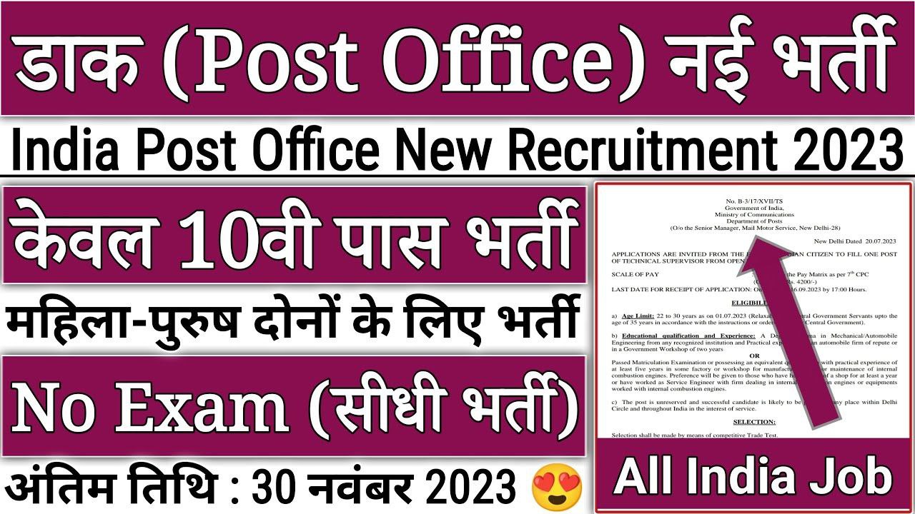 India Post Office Vacancy