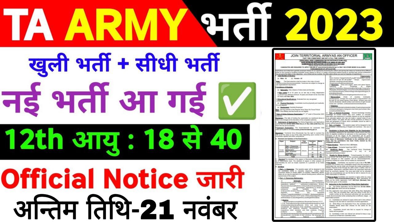 Territorial Army Bharti