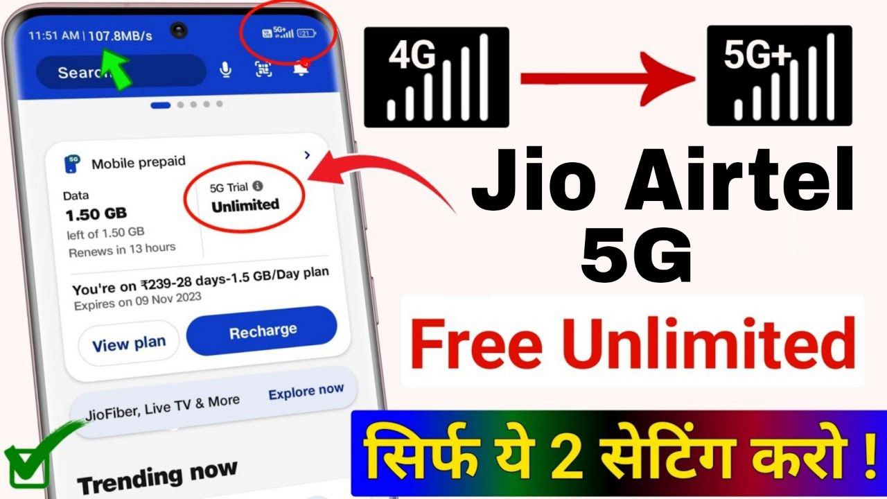 Free Jio Airtel Unlimited Data