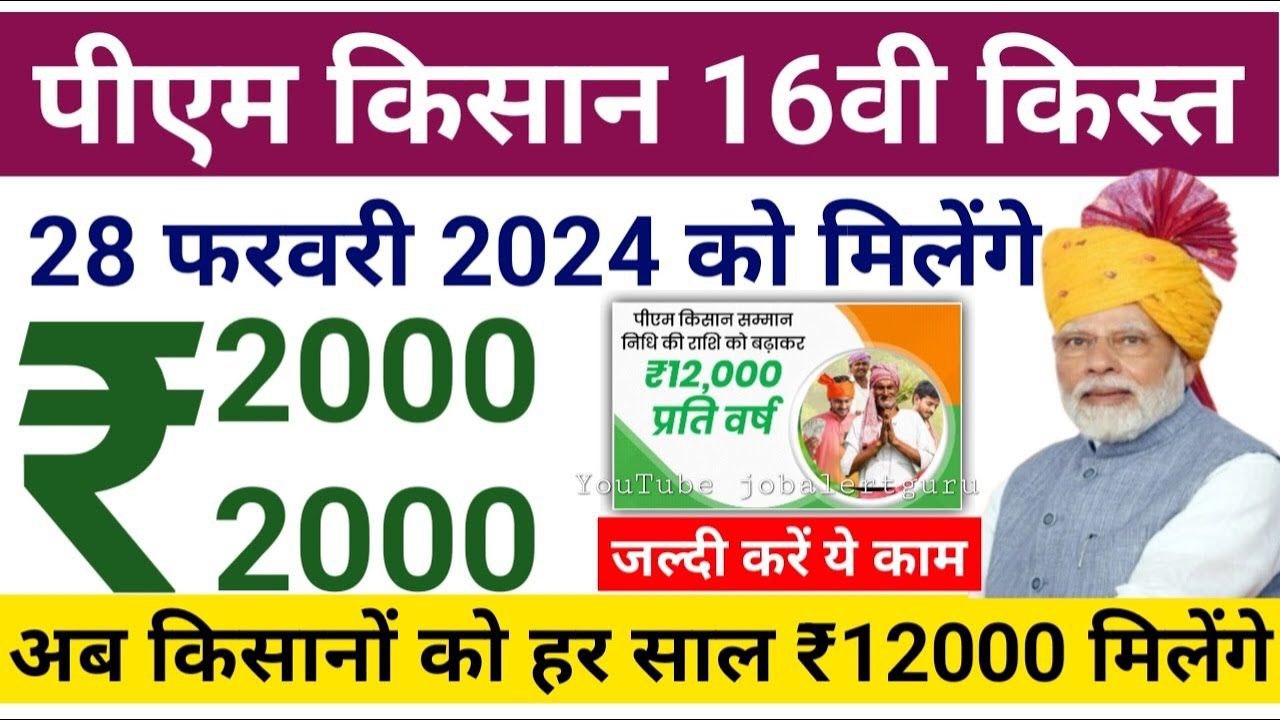 PM Kisan Yojana 16th Installment Date