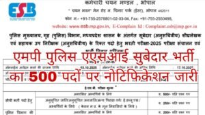 MP Police ASI Subedar Recruitment 2025