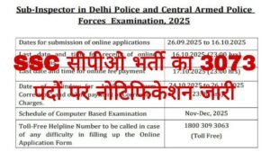 SSC CPO Recruitment 2025