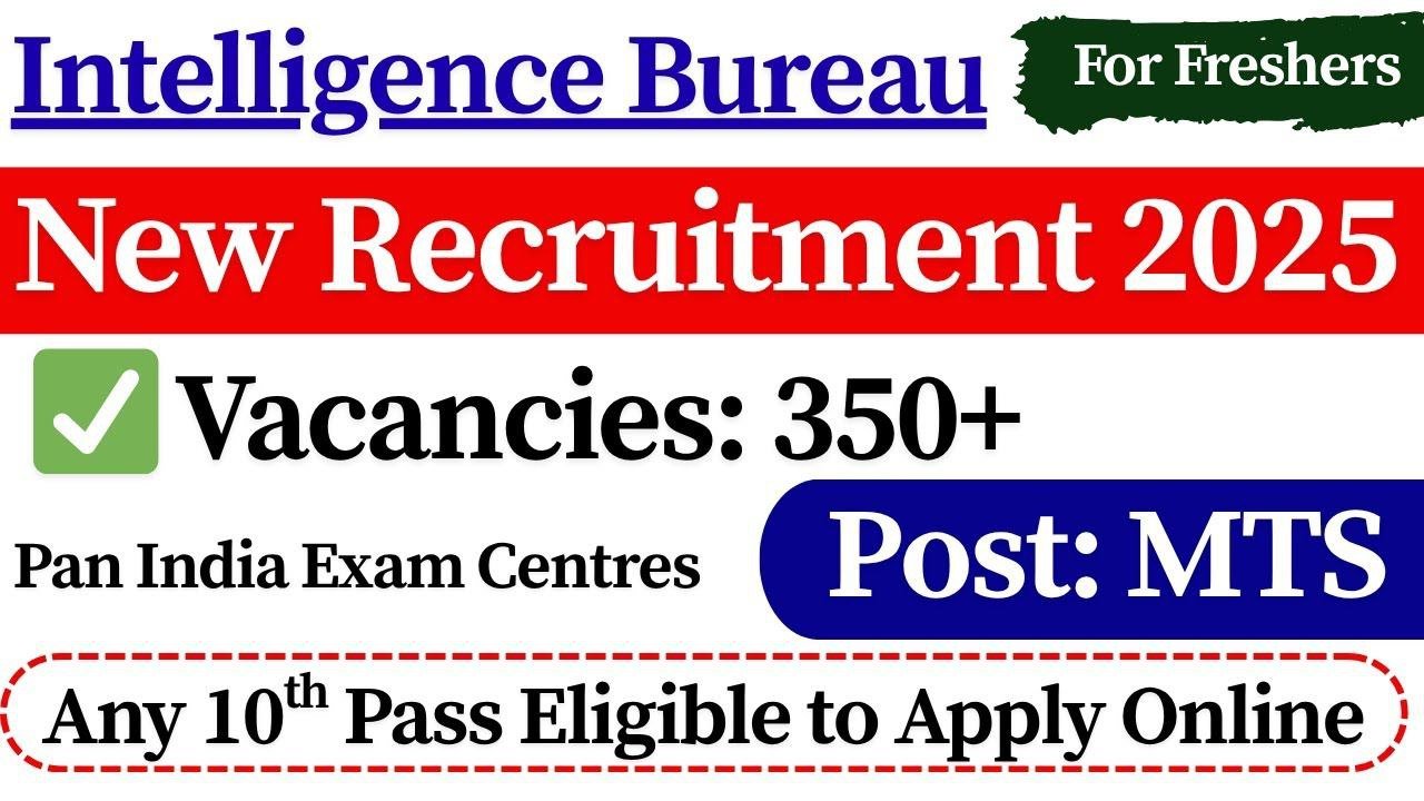 Intelligence Bureau IB MTS Recruitment 2025