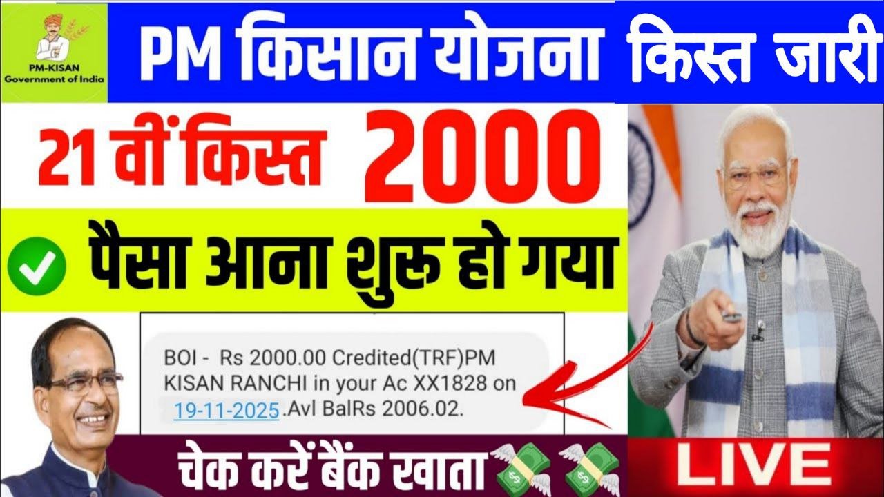 PM Kisan 21st Installment 2025