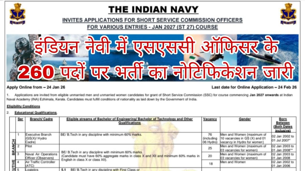 Indian Navy SSC Officer Recruitment 2026