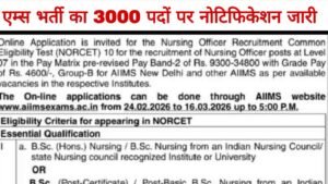 AIIMS NORCET 10 Recruitment 2026