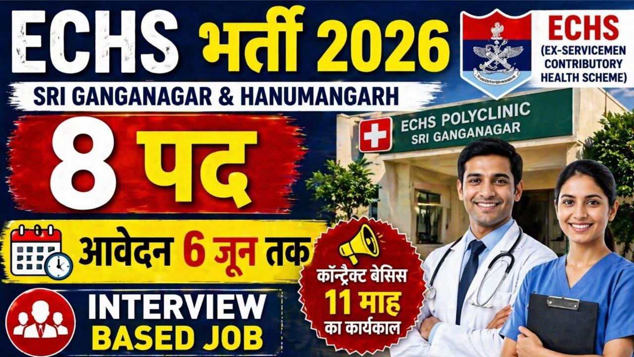 ECHS Sri Ganganagar Recruitment 2026