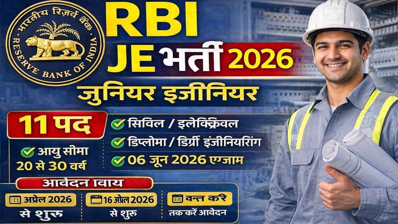 RBI JE Recruitment 2026
