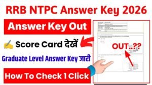 Railway NTPC Graduate Answer Key 2026