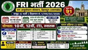 FRI Dehradun Recruitment 2026
