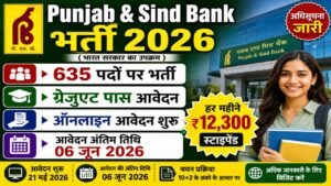 Punjab And Sind Bank Apprentice Recruitment 2026