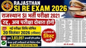 RPSC SI 2021 Eligible Candidate List