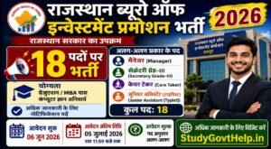 Rajasthan Bureau of Investment Promotion Recruitment 2026