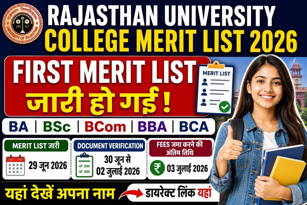 Rajasthan University College Merit List 2026
