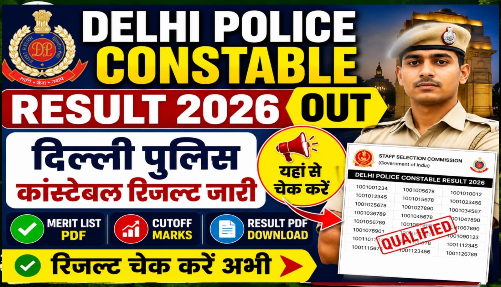 Delhi Police Constable Result 2026