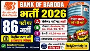 Bank of Baroda Manager Recruitment 2026