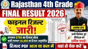 Rajasthan 4th Grade Final Result 2026