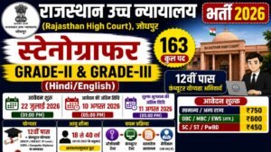 Rajasthan High Court Stenographer Recruitment 2026