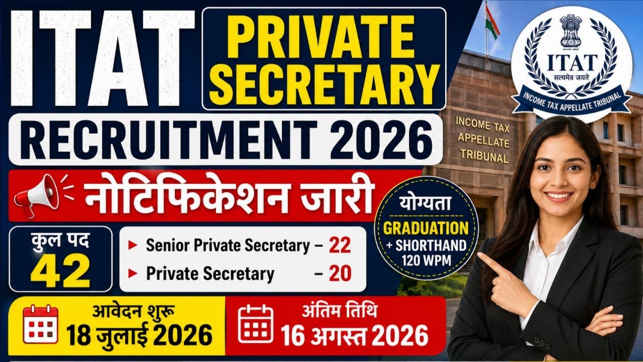 ITAT Private Secretary Recruitment 2026