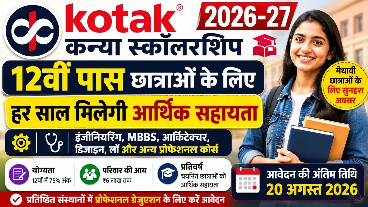 Kotak Kanya Scholarship 2026