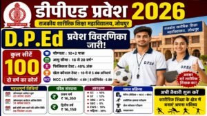 Rajasthan DPEd Admission 2026