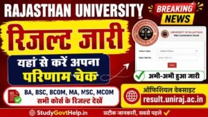 Rajasthan University Result 2026