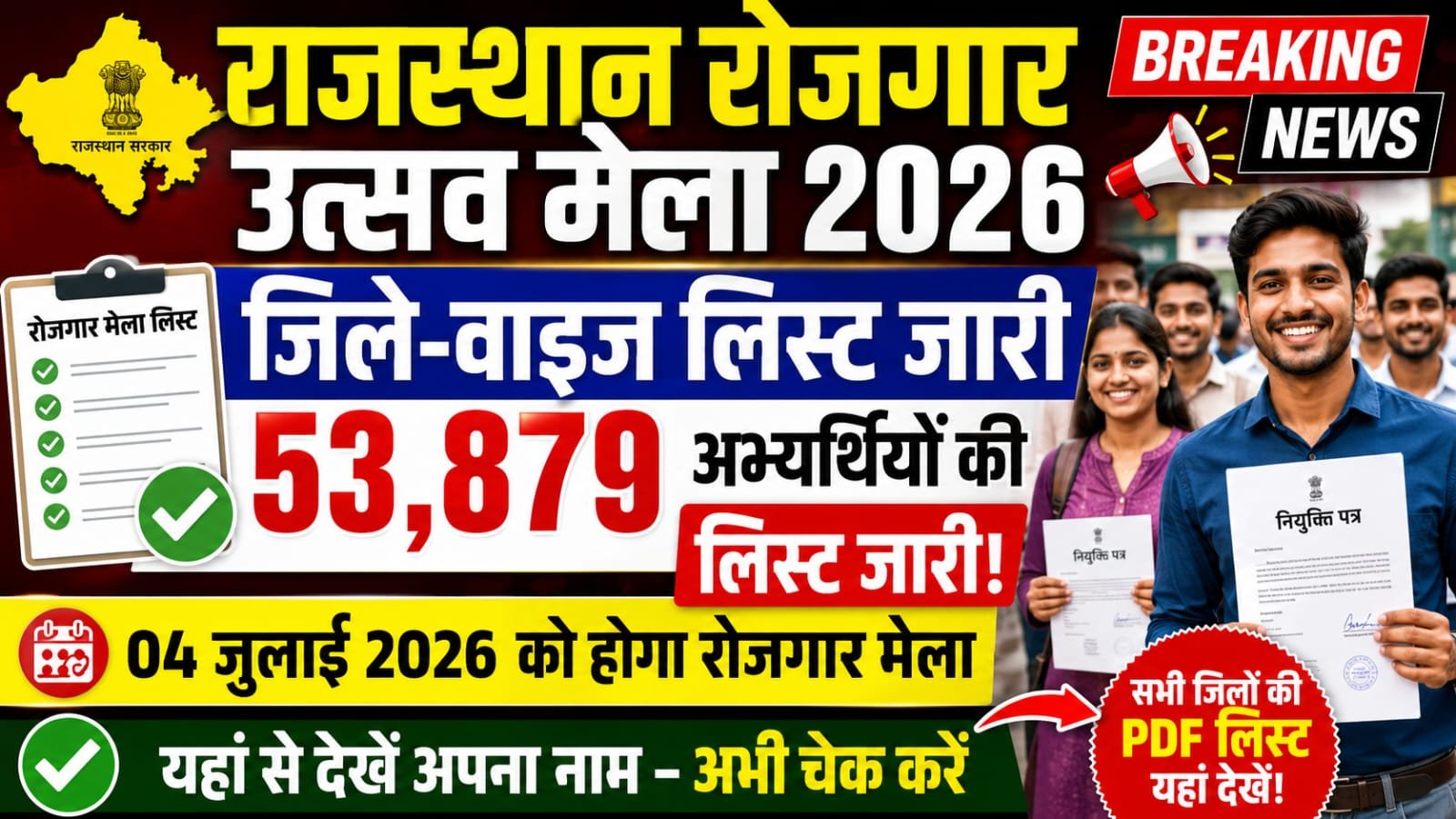 Rajasthan Rojgar Mela List 2026