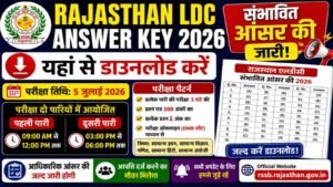 Rajasthan LDC Answer Key 2026