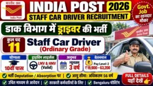 India Post Staff Car Driver Recruitment 2026