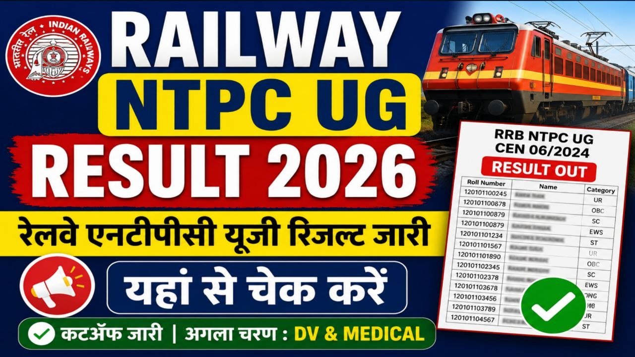Railway NTPC UG Result 2026