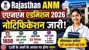 Rajasthan ANM Admission 2026