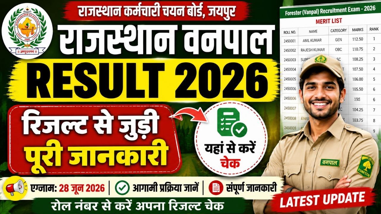 Rajasthan Vanpal Result 2026