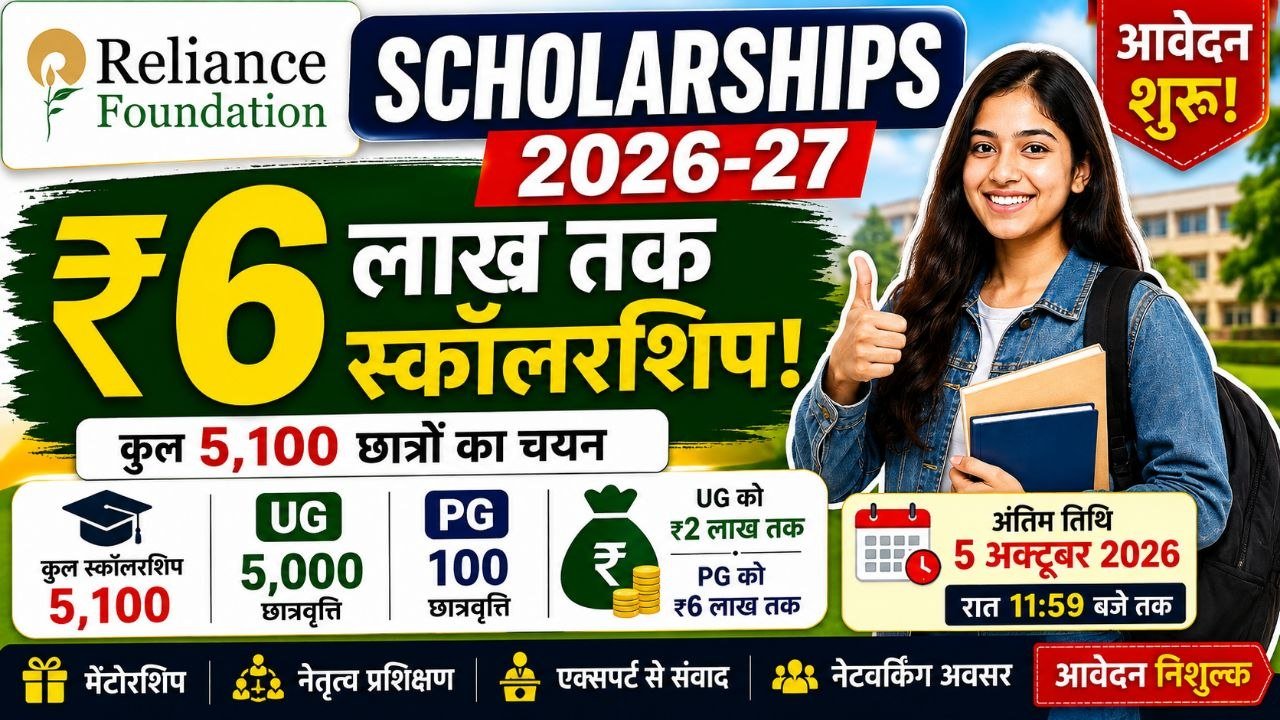 Reliance Foundation Scholarships 2026