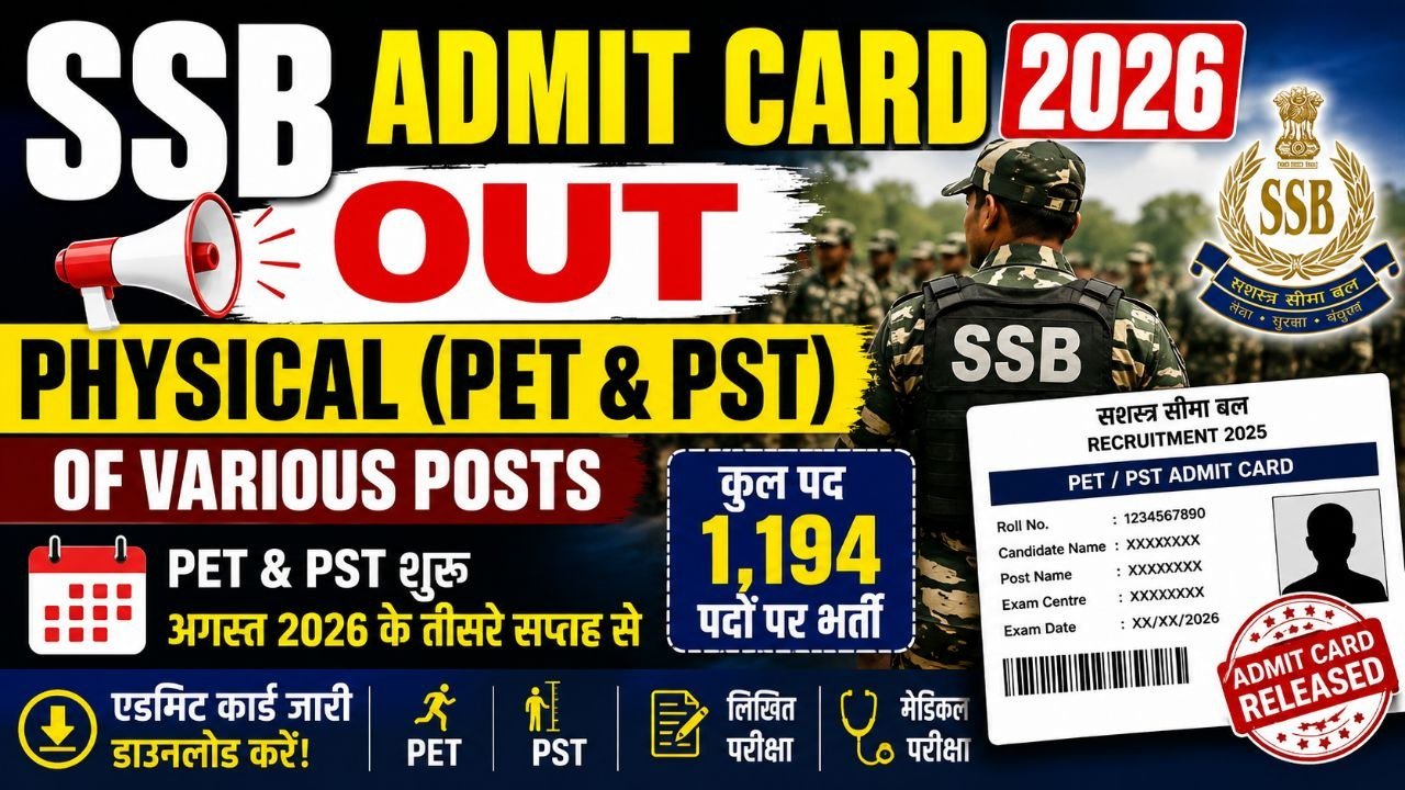 SSB Admit Card 2026
