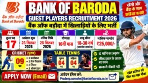 Bank of Baroda Guest Players Recruitment 2026