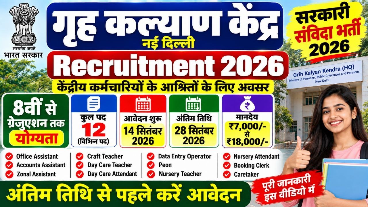Grih Kalyan Kendra Recruitment 2026
