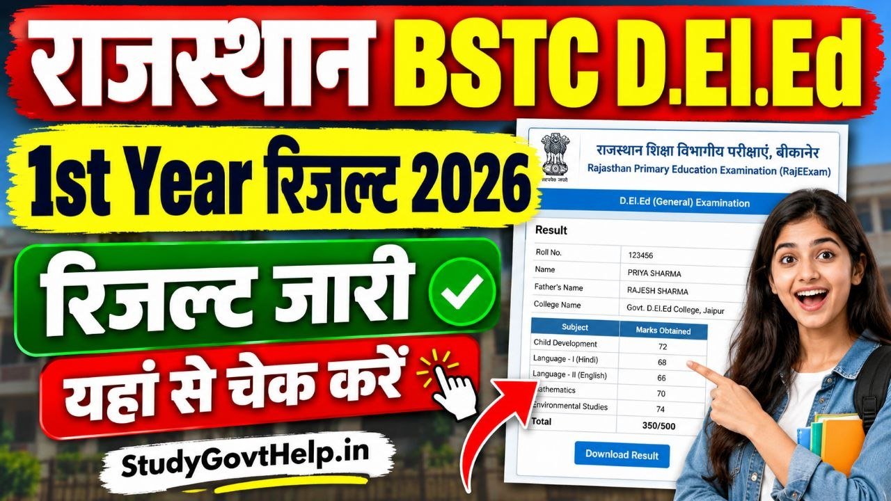 Rajasthan BSTC DElEd 1st Year Result 2026