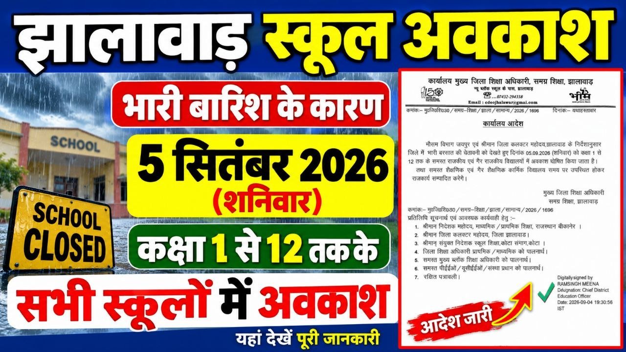 Jhalawar School Holiday 2026