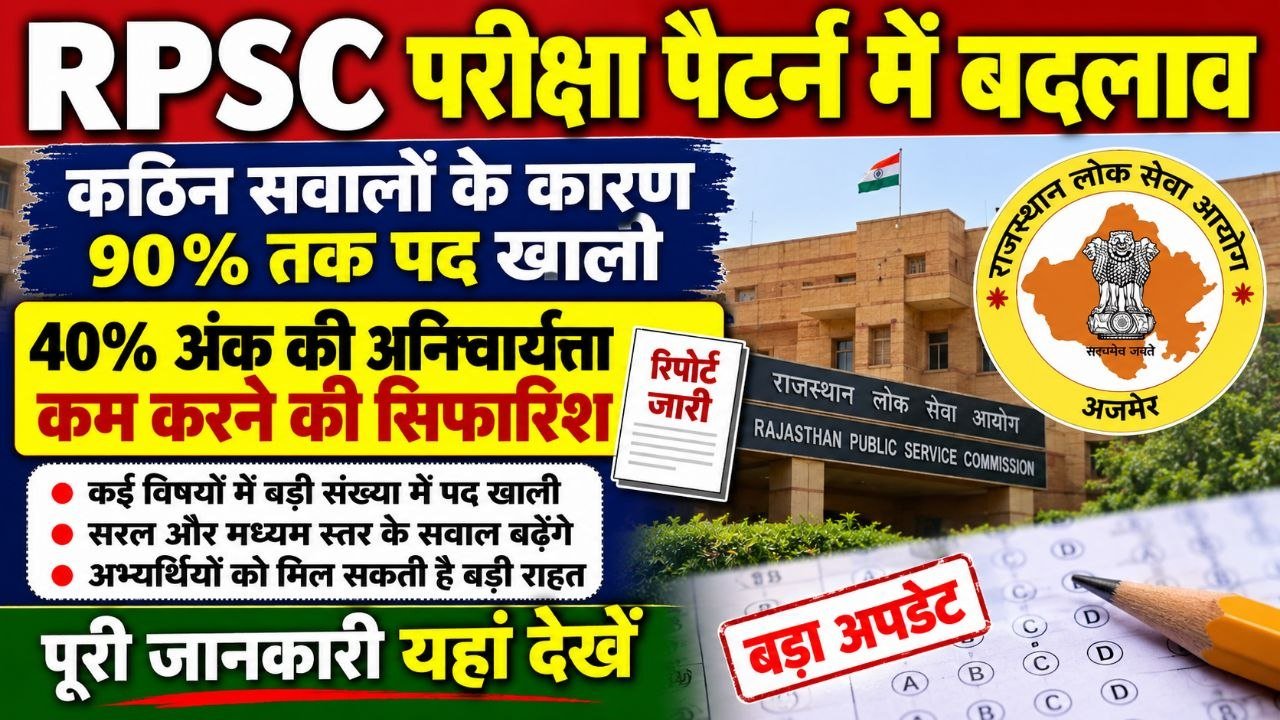 RPSC Exam Paper Pattern Change