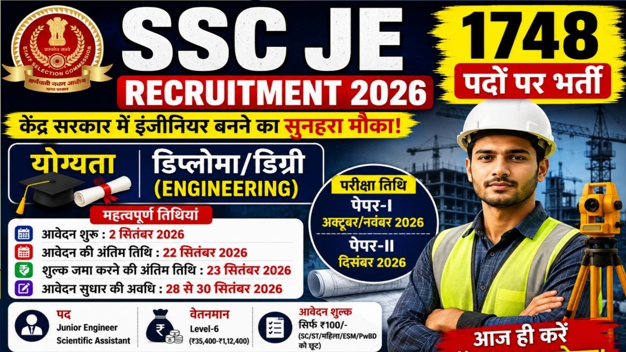 SSC JE Recruitment 2026
