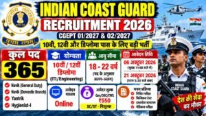 Indian Coast Guard Recruitment 2026