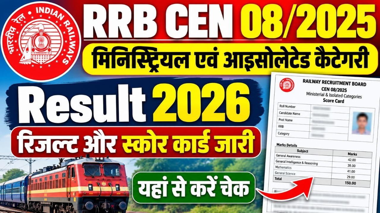 RRB Ministerial & Isolated Category Result 2026