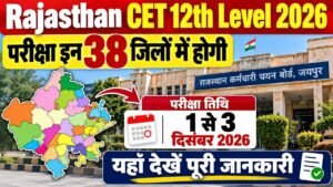 Rajasthan CET 12th Level Exam Centre List 2026