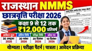Rajasthan NMMS Scholarship 2026