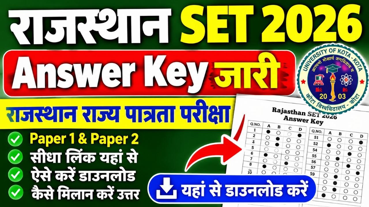 Rajasthan SET Answer Key 2026